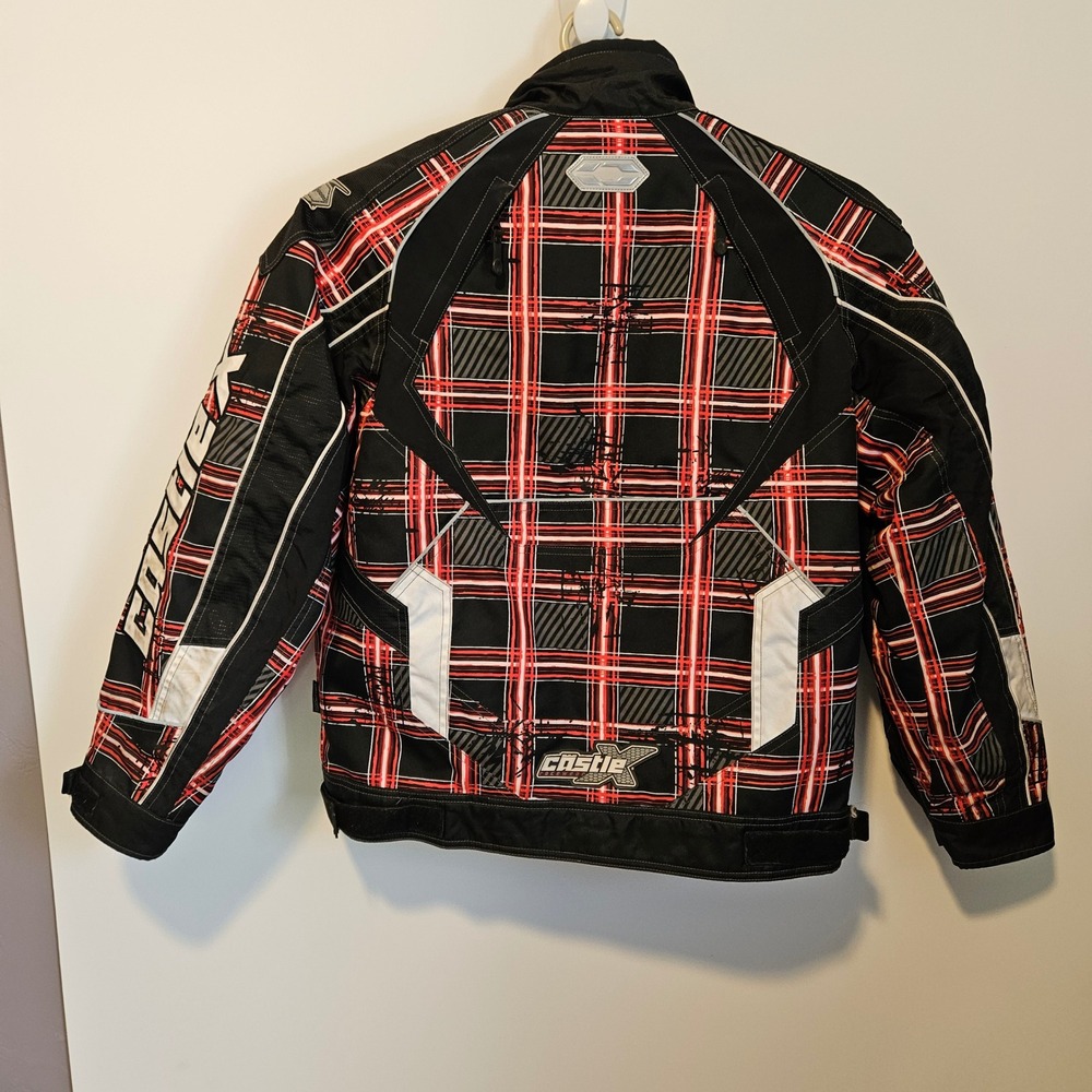 Castle X Racewear Snowmobile Jacket Mens M Red Black Reissa Hitena Winter - Picture 2 of 16